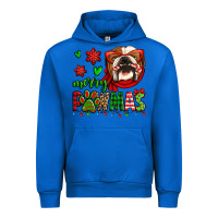 Cobalt merry pawmas christmas bulldog Urban Hoodie - Jasminsmagicworld