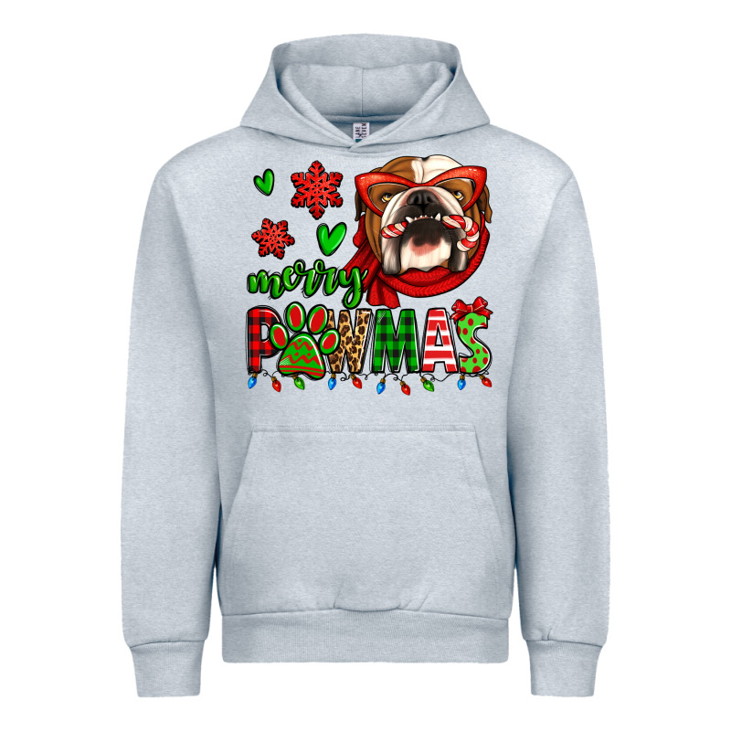 Merry Pawmas Christmas Bulldog Urban Hoodie by Jasminsmagicworld | Teevron