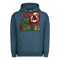 Pigment Midnight Navy merry pawmas christmas bulldog Urban Hoodie - Jasminsmagicworld