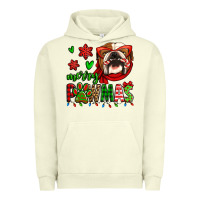 Pigment Pistachio merry pawmas christmas bulldog Urban Hoodie - Jasminsmagicworld