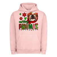Pigment Salmon merry pawmas christmas bulldog Urban Hoodie - Jasminsmagicworld
