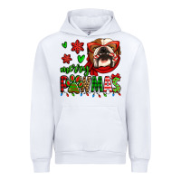 White merry pawmas christmas bulldog Urban Hoodie - Jasminsmagicworld