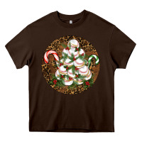 Chocolate Brown Merry Christmas Baseball Heavy Core Tee - RanaPortraitStore