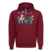 Burgundy best auntie ever Zipper Hoodie - JahusDesignShop