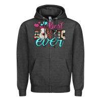 Charcoal Heather best auntie ever Zipper Hoodie - JahusDesignShop