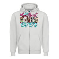 Dove Grey best auntie ever Zipper Hoodie - JahusDesignShop