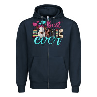 Navy best auntie ever Zipper Hoodie - JahusDesignShop