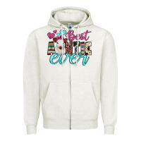 Oatmeal Heather best auntie ever Zipper Hoodie - JahusDesignShop