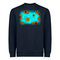 Turquoise Gemstone Sunflower Background Heavyweight Sweatshirt | Teevron