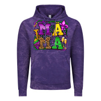 Cloud Purple Mardi Gras leopard frame mama Mother's Day Vintage Hoodie - LillyAllenDesigns