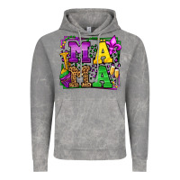 Cloud Rock Mardi Gras leopard frame mama Mother's Day Vintage Hoodie - LillyAllenDesigns