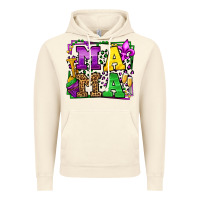 Vintage Artic Mardi Gras leopard frame mama Mother's Day Vintage Hoodie - LillyAllenDesigns