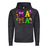 Vintage Black Mardi Gras leopard frame mama Mother's Day Vintage Hoodie - LillyAllenDesigns