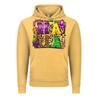 Vintage Mustard Mardi Gras leopard frame mama Mother's Day Vintage Hoodie - LillyAllenDesigns