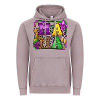 Vintage Zinc Mardi Gras leopard frame mama Mother's Day Vintage Hoodie - LillyAllenDesigns