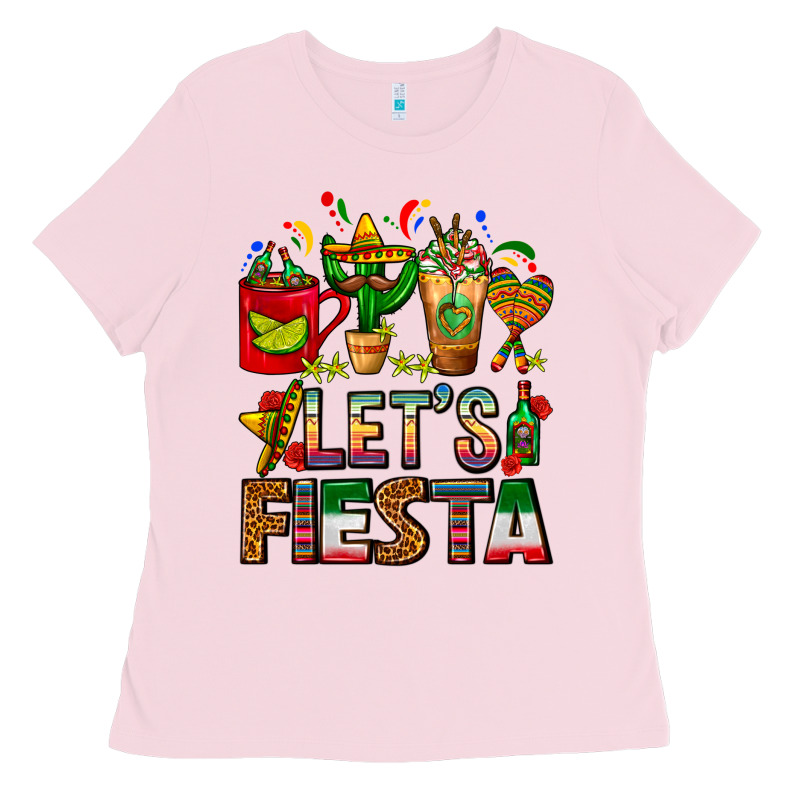 Let's Fiesta Mexico Coffee Cups With Cactus Ladies Tee by FaDigitalArtStudio | Teevron