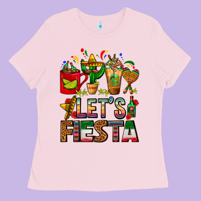 Let's Fiesta Mexico Coffee Cups With Cactus Ladies Tee Designed By Fadigitalartstudio