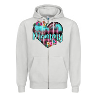 Dove Grey mommy leopard turquoise heart Zipper Hoodie - JahusDesignShop