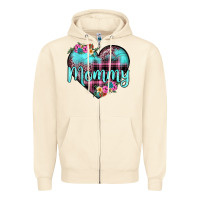 Sandshell mommy leopard turquoise heart Zipper Hoodie - JahusDesignShop