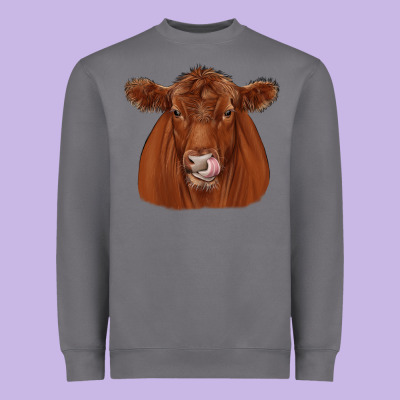 Red Angus Heavyweight Sweatshirt Designed By Jahusdesignshop
