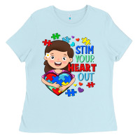 Baby Blue Stim your heart out Ladies Tee - FaDigitalArtStudio