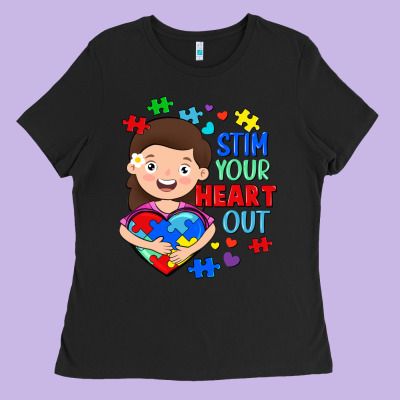Stim Your Heart Out Ladies Tee Designed By Fadigitalartstudio