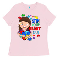 Bubblegum Pink Stim your heart out Ladies Tee - FaDigitalArtStudio
