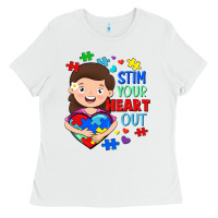 White Stim your heart out Ladies Tee - FaDigitalArtStudio