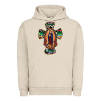 Pigment French Oak Our Lady Of Guadalupe Cross Urban Hoodie - RanaPortraitStore