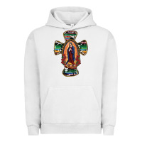 Pigment Lunar Rock Our Lady Of Guadalupe Cross Urban Hoodie - RanaPortraitStore