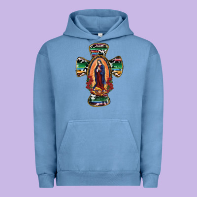 Our Lady Of Guadalupe Cross Urban Hoodie Designed By Ranaportraitstore