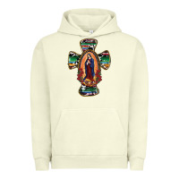 Pigment Pistachio Our Lady Of Guadalupe Cross Urban Hoodie - RanaPortraitStore