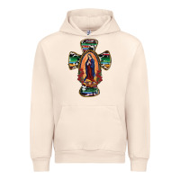 Sandshell Our Lady Of Guadalupe Cross Urban Hoodie - RanaPortraitStore
