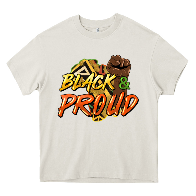 Black And Proud Heavy Core Tee by HowdyJamesFarm | Teevron