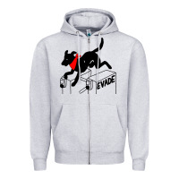 Heather Grey negro matapacos riot dog Zipper Hoodie - baoMotion