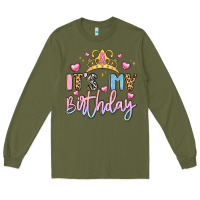 Army Green its my birthday la Long Sleeve Tee - LillyAllenDesigns