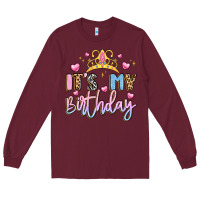 Burgundy its my birthday la Long Sleeve Tee - LillyAllenDesigns