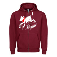 Burgundy negro matapacos riot dog Zipper Hoodie - baoMotion