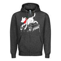 Charcoal Heather negro matapacos riot dog Zipper Hoodie - baoMotion