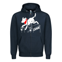Navy negro matapacos riot dog Zipper Hoodie - baoMotion