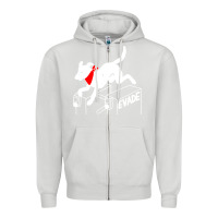 Dove Grey negro matapacos riot dog Zipper Hoodie - baoMotion