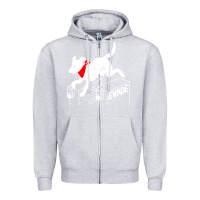 Heather Grey negro matapacos riot dog Zipper Hoodie - baoMotion