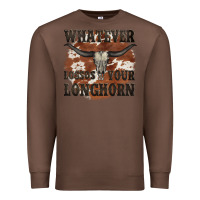 Chestnut longhorn bullskull whatever lossos your longhorn Premium Sweatshirt - JahusDesignShop