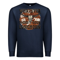 Navy longhorn bullskull whatever lossos your longhorn Premium Sweatshirt - JahusDesignShop