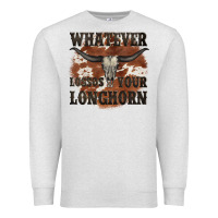 Oatmeal Heather longhorn bullskull whatever lossos your longhorn Premium Sweatshirt - JahusDesignShop