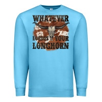 Ocean Blue longhorn bullskull whatever lossos your longhorn Premium Sweatshirt - JahusDesignShop