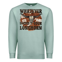 Seafoam longhorn bullskull whatever lossos your longhorn Premium Sweatshirt - JahusDesignShop
