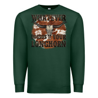 Sports Green longhorn bullskull whatever lossos your longhorn Premium Sweatshirt - JahusDesignShop