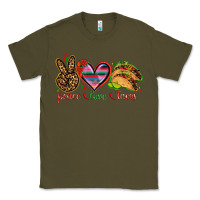 Army Green Peace love tacos Mexico Classic Tee - HowdyJamesFarm
