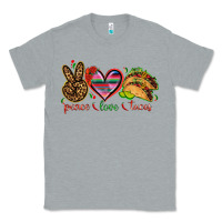 Heather Grey Peace love tacos Mexico Classic Tee - HowdyJamesFarm